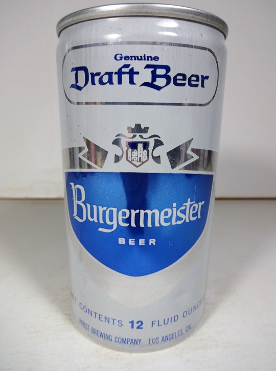 Burgermeister Draft Beer Aluminum Ca 51 14 1 00 Bills Beer Cans Flat Tops Cone Tops Pull Tab Crowntainers Beer Can Collector Information And More