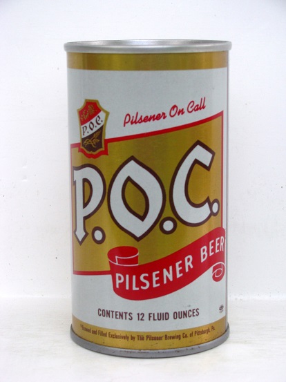 P.O.C. Pilsener Beer [PA] - $5.00 : Bills Beer Cans, Flat ...