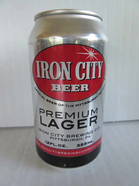 Iron City Premium Lager - silver w red & black - Click Image to Close