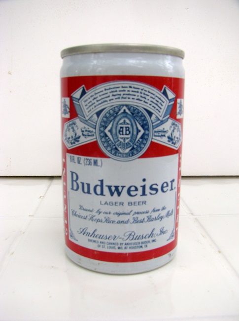 Budweiser - 8oz - tall aluminum - Click Image to Close