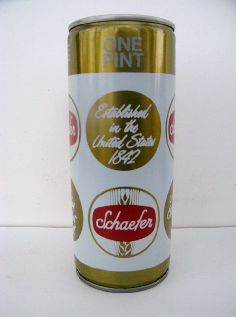 Schaefer - 'One Pint' - crimped - 16oz - T/O - Click Image to Close