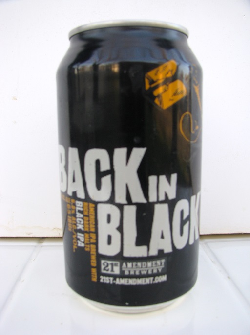 21st Amendment - Back in Black - Black IPA - Click Image to Close