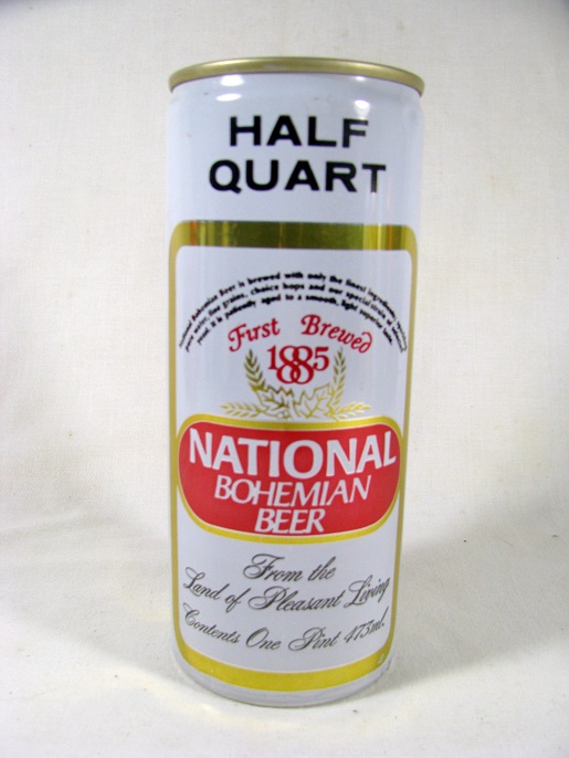 National Boh - Half Quart - white - 16oz - T/O - Click Image to Close