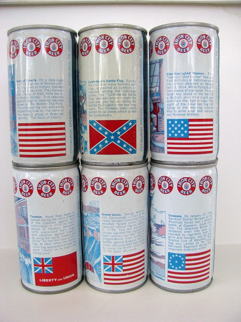 Pittsburgh Brewing Co Complete 6 can set of IRON CITY BICENTENNIAL cans 