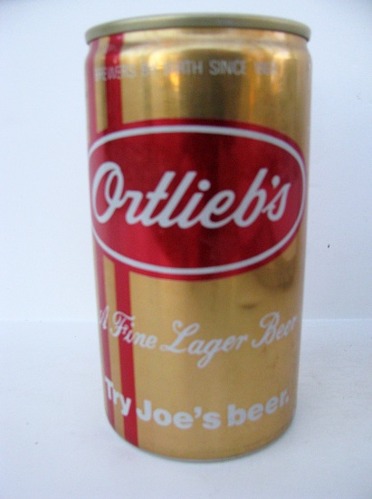 Ortlieb's - Try Joe's Beer - gold - aluminum - Click Image to Close