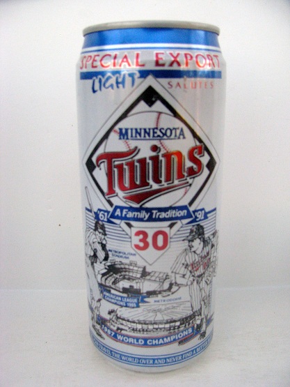 Special Export Light - Minnesota Twins 1961-1991 - 30th Yr -16oz