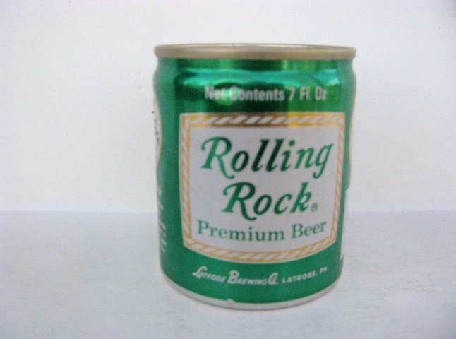 Rolling Rock - 7oz - aluminum w waterfall on side - w UPC - Click Image to Close