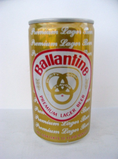 Ballantine Premium Lager Beer - 1 line of print at bottom - DS