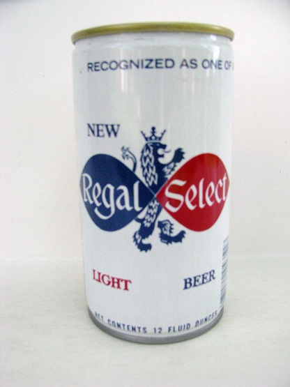 Regal Select Light Beer - crimped w UPC