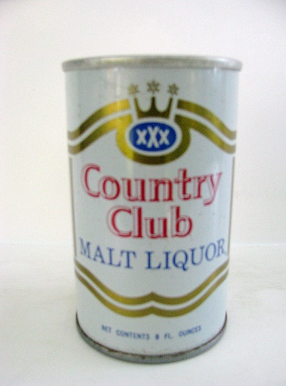 Country Club Malt Liquor - SS - tall 8oz - contents bf - T/O