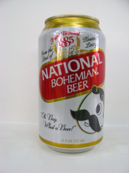 National Bohemian - white with big Mr Boh