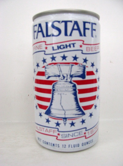 Falstaff Fine Light Beer - aluminum - red white & blue - Click Image to Close