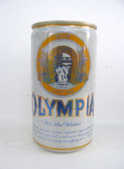 Olympia - 'It's The Water' - white w blue lettering - Click Image to Close