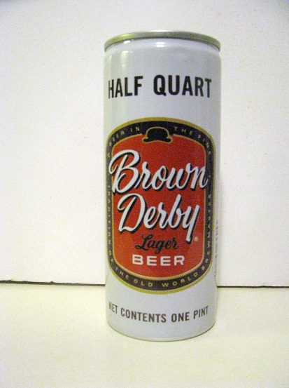 Brown Derby - General - aluminum - 3 cities - 16oz - T/O - Click Image to Close