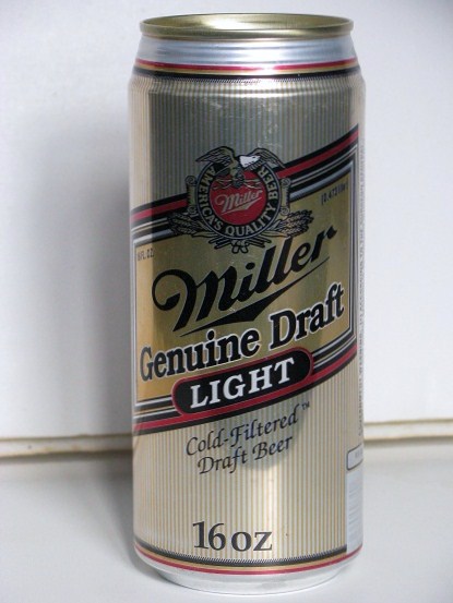 Miller Genuine Draft Light - 16oz