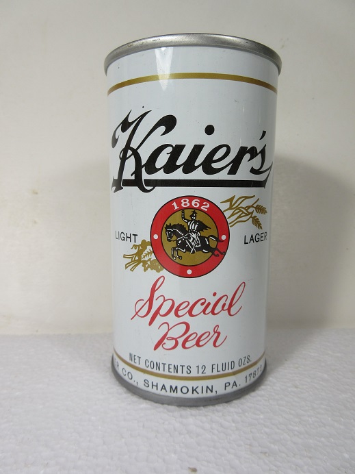 Kaier's Special Beer - contents bf w brown center - Click Image to Close