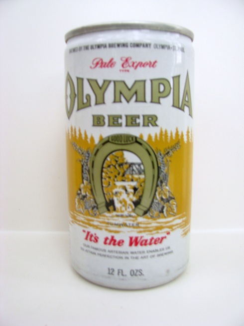 Olympia - 'It's the Water' - red letters - "All Aluminum Can'