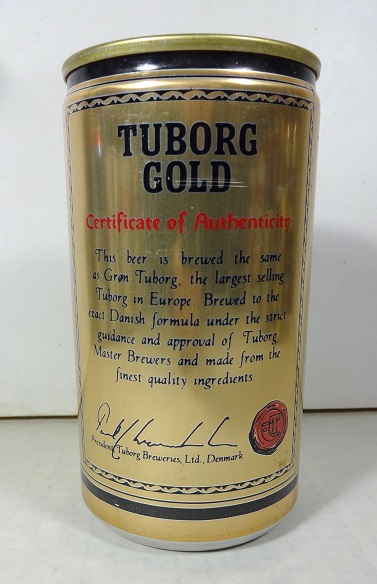 Tuborg Gold - Certificate Of Authenticity - 1 signature