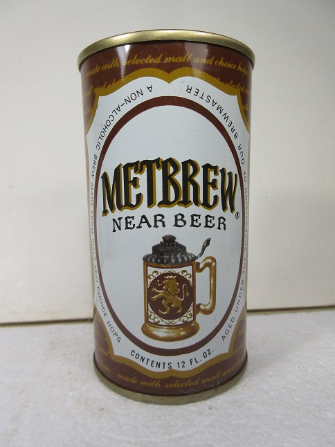 Metbrew Near Beer - wide seam, darker brown, & Indian Head - Click Image to Close