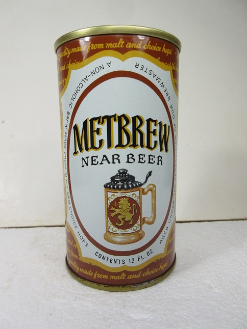 Metbrew Near Beer - narrow seam & medium brown, no zip - T/O